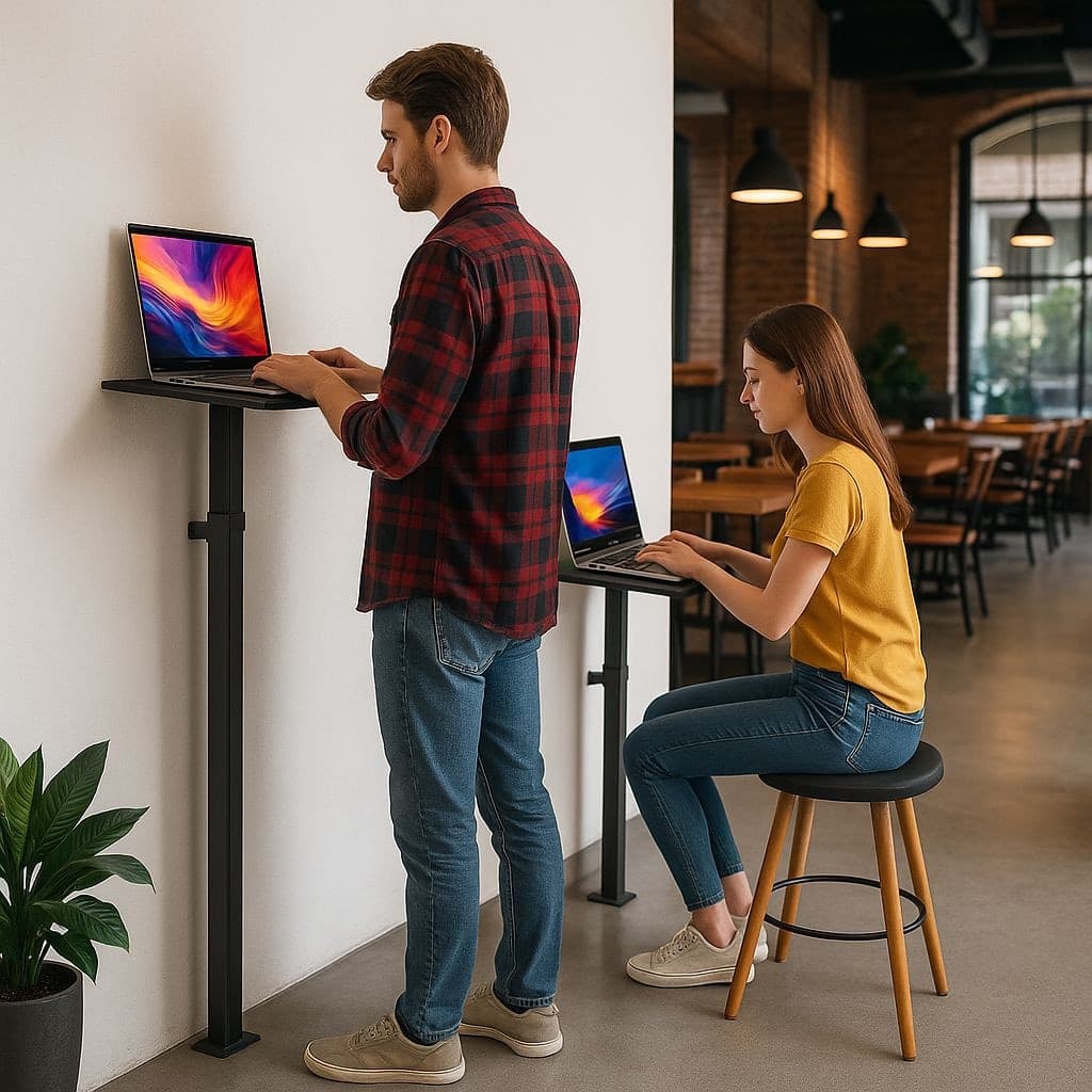Postazione di Lavoro a Parete ad Altezza Regolabile - 11