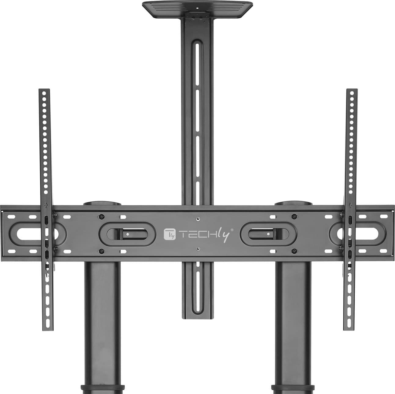 Supporto a pavimento per TV con regolazione manuale altezza, in acciaio, per TV da 60'' a 100'' - 12