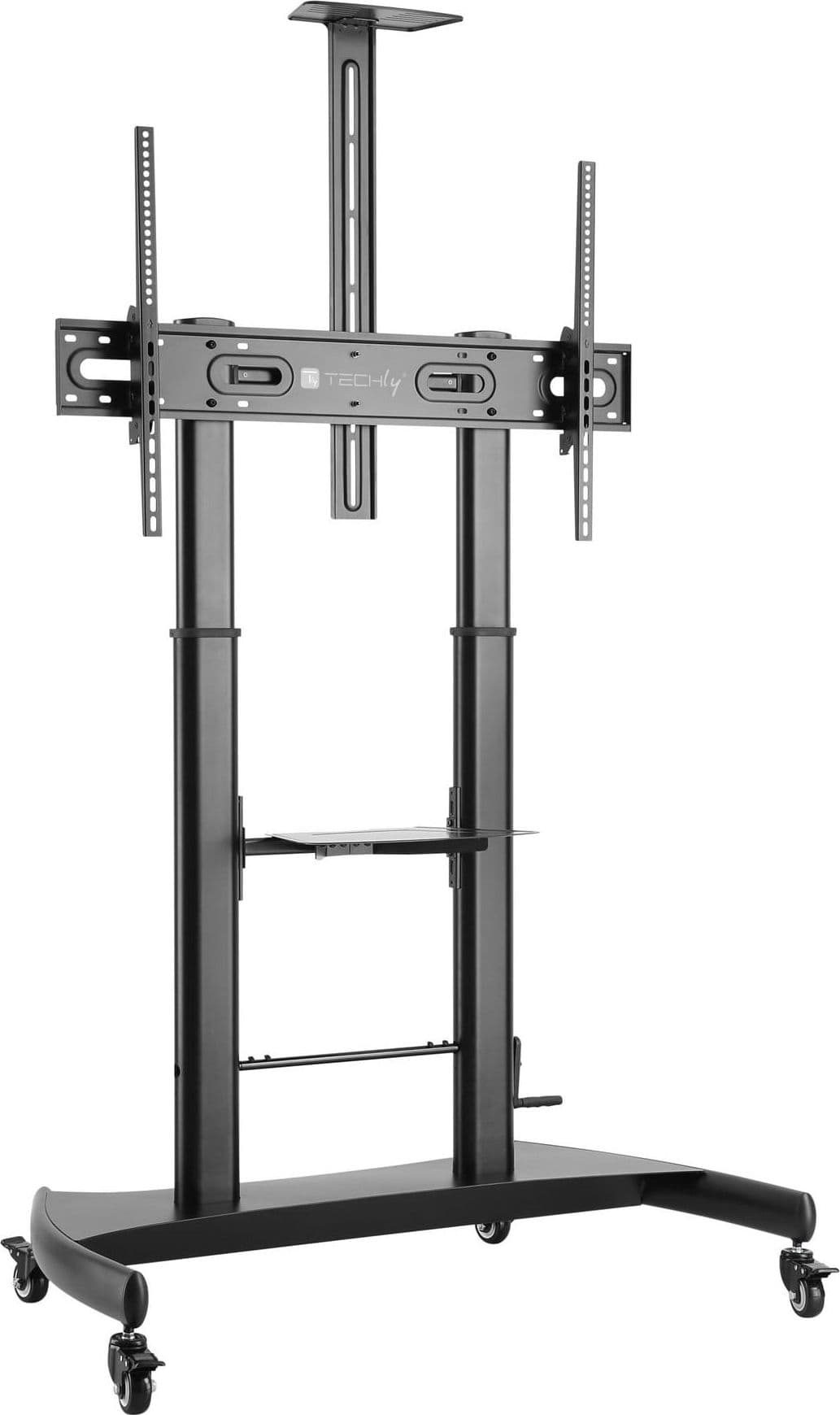 Supporto a pavimento per TV con regolazione manuale altezza, in acciaio, per TV da 60'' a 100'' - 14