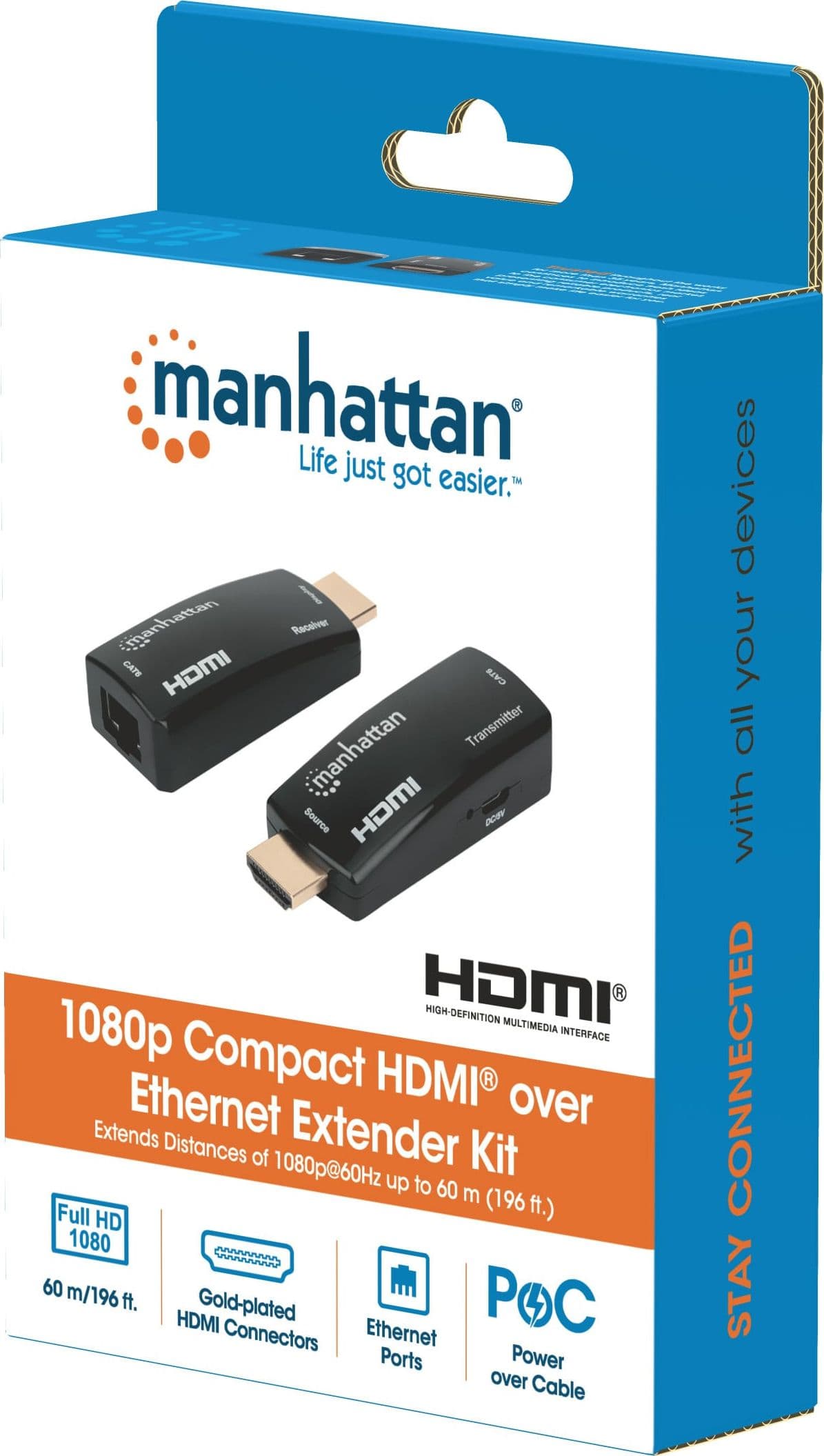 Extender HDMI Over Ethernet 1080p Compatto Nero - 17