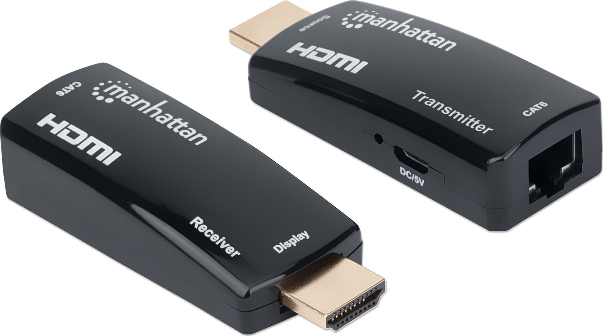 Extender HDMI Over Ethernet 1080p Compatto Nero - 8