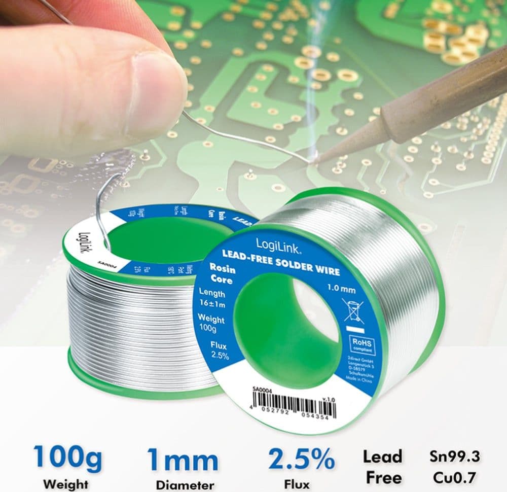 Stagno in Rotolo per Saldatura Senza Piombo Rame 0,7% &oslash 1 mm 100g - 9