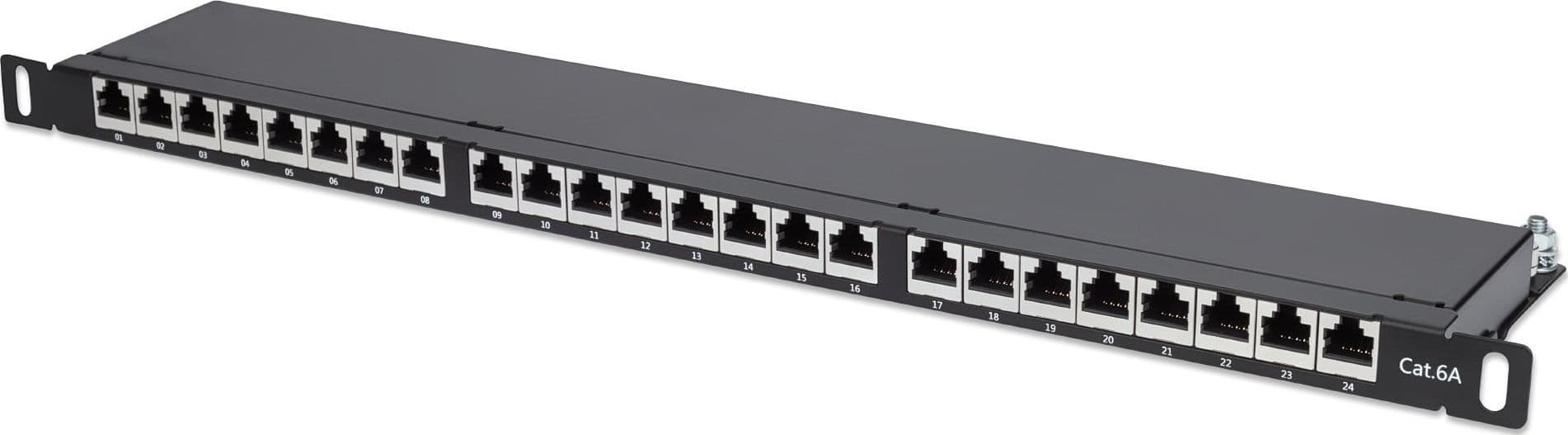 Pannello Patch 24 Posti 19'' 0.5U Cat6a Schermato Nero - 11