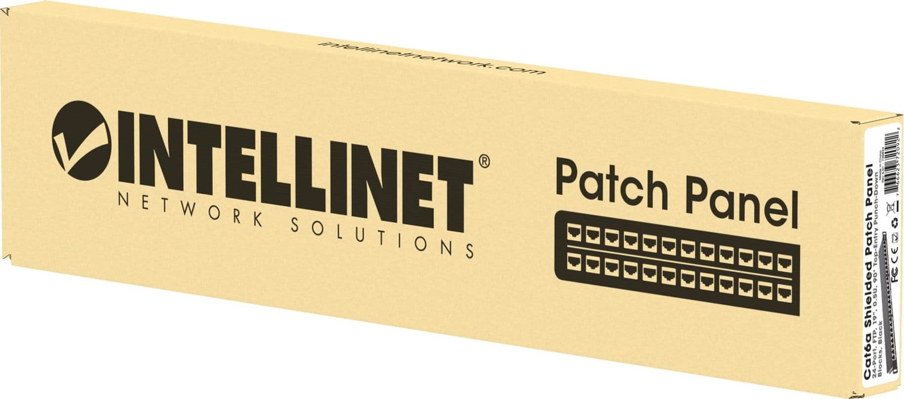 Pannello Patch 24 Posti 19'' 0.5U Cat6a Schermato Nero - 12