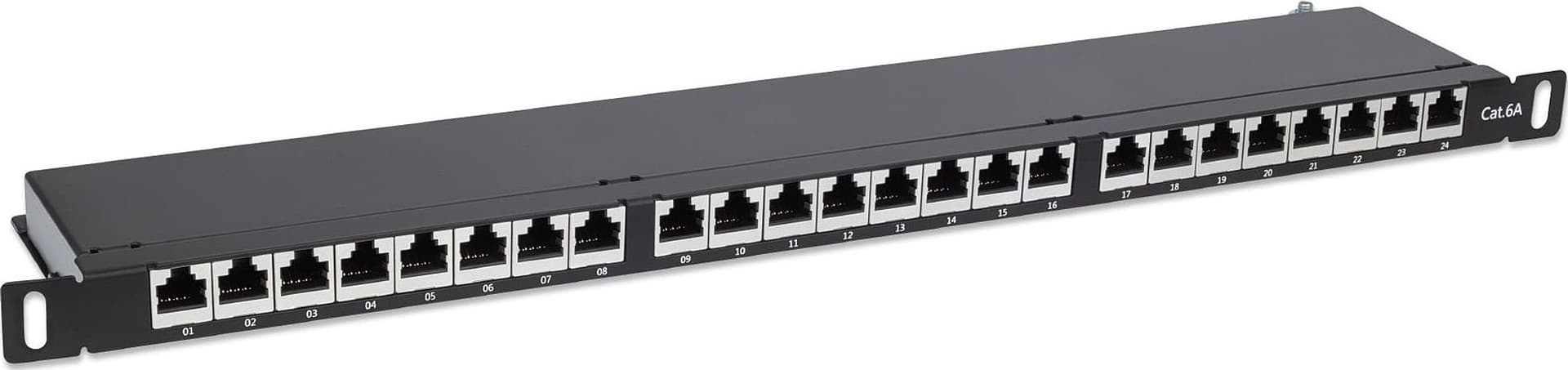 Pannello Patch 24 Posti 19'' 0.5U Cat6a Schermato Nero - 13