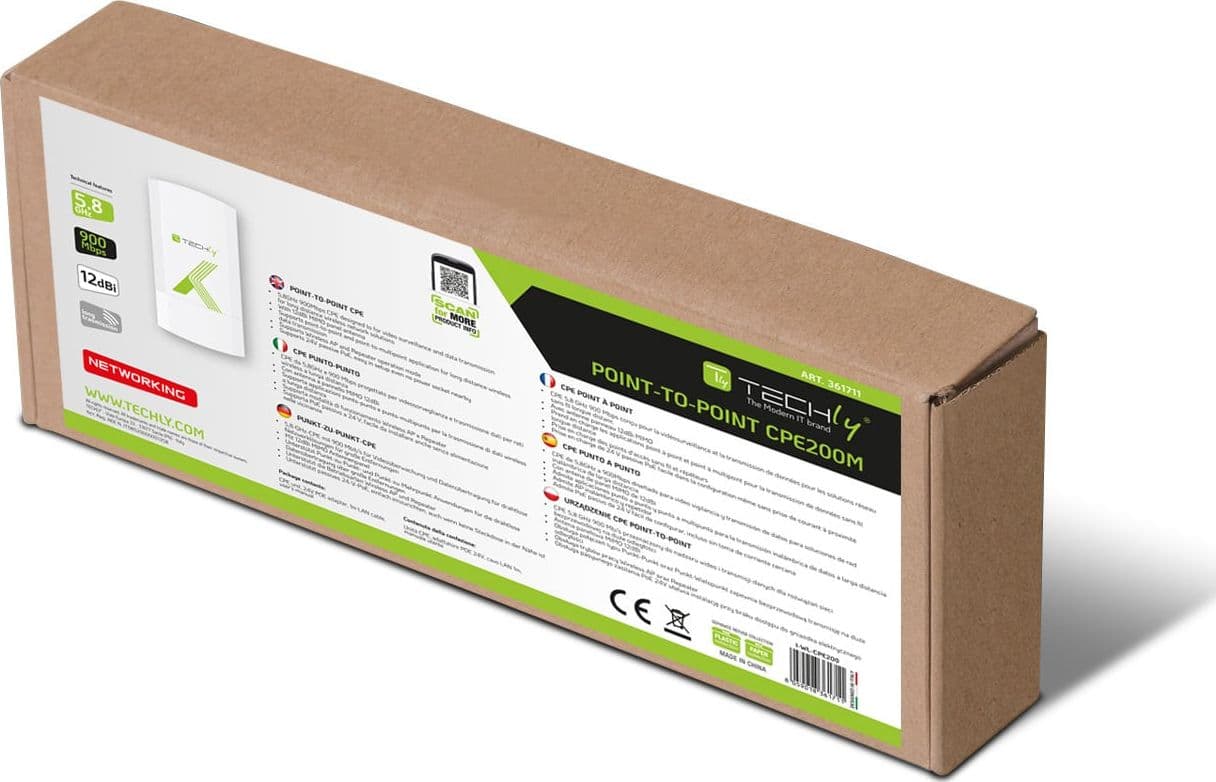 CPE Punto-Punto 900Mbps a 5.8GHz 12dBi - 14