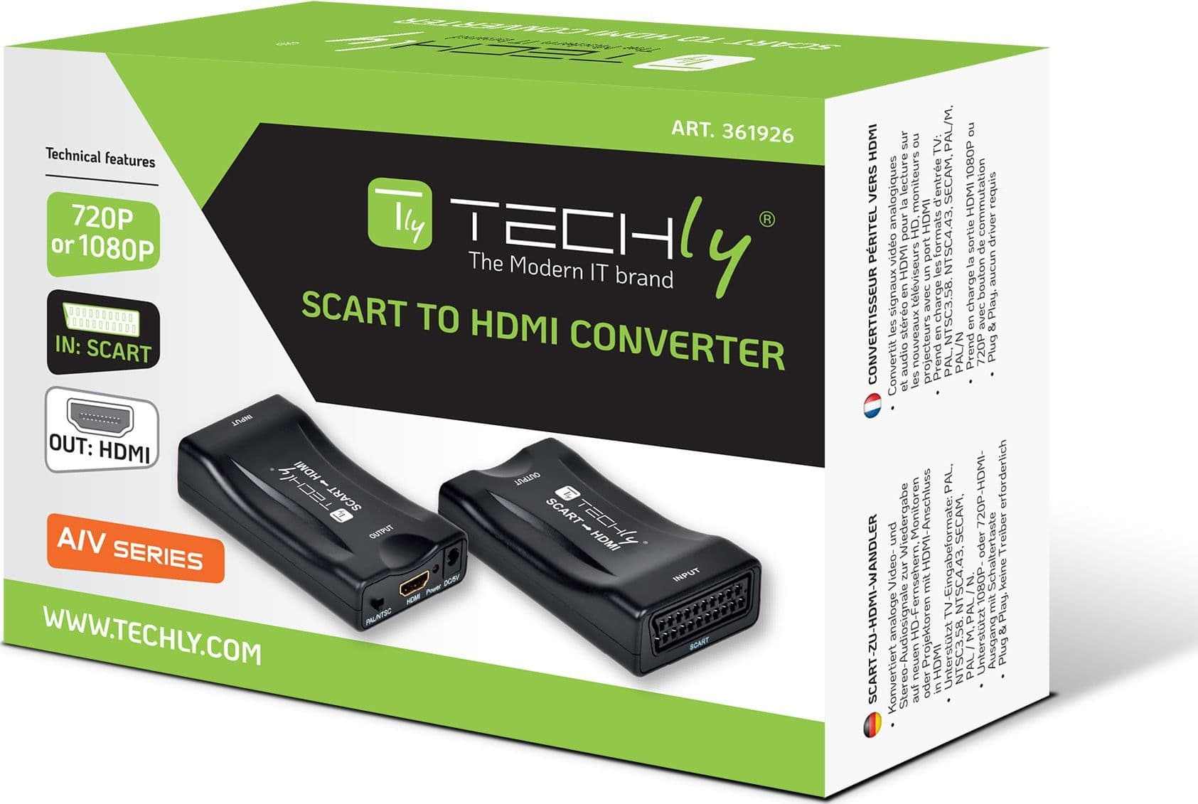 Convertitore Compatto da Scart a HDMI Selezione 720p/1080p - 14