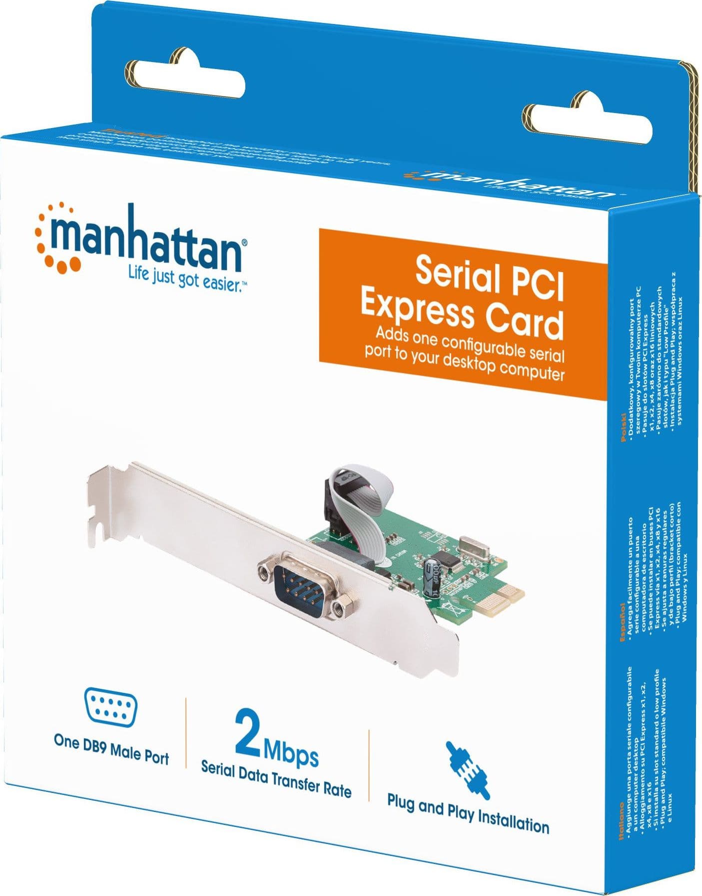 Scheda PCI Express Seriale 1 Porta DB9 M - 9