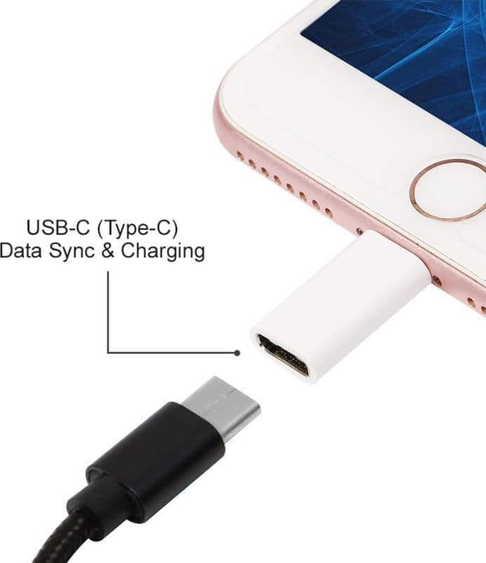 Mini Adattatore Ricarica Sincronizzazione USB-C&trade a Lightning&reg Bianco - 12