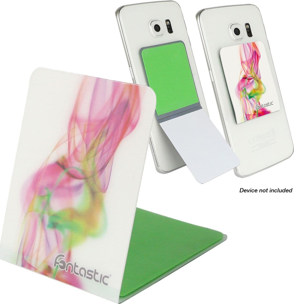 Supporto Smartphone Universale Adesivo Grip Phone con Stand Fumo Bianco - 6