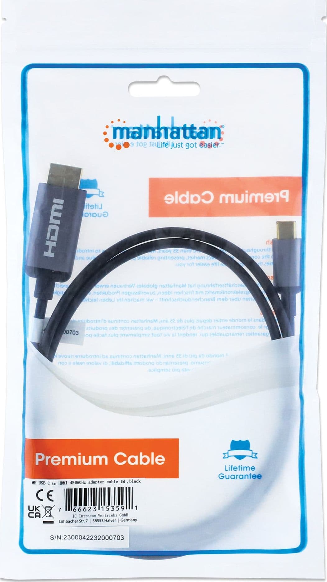 Cavo Adattatore da USB-C&trade a HDMI 4K@60Hz 1m - 14