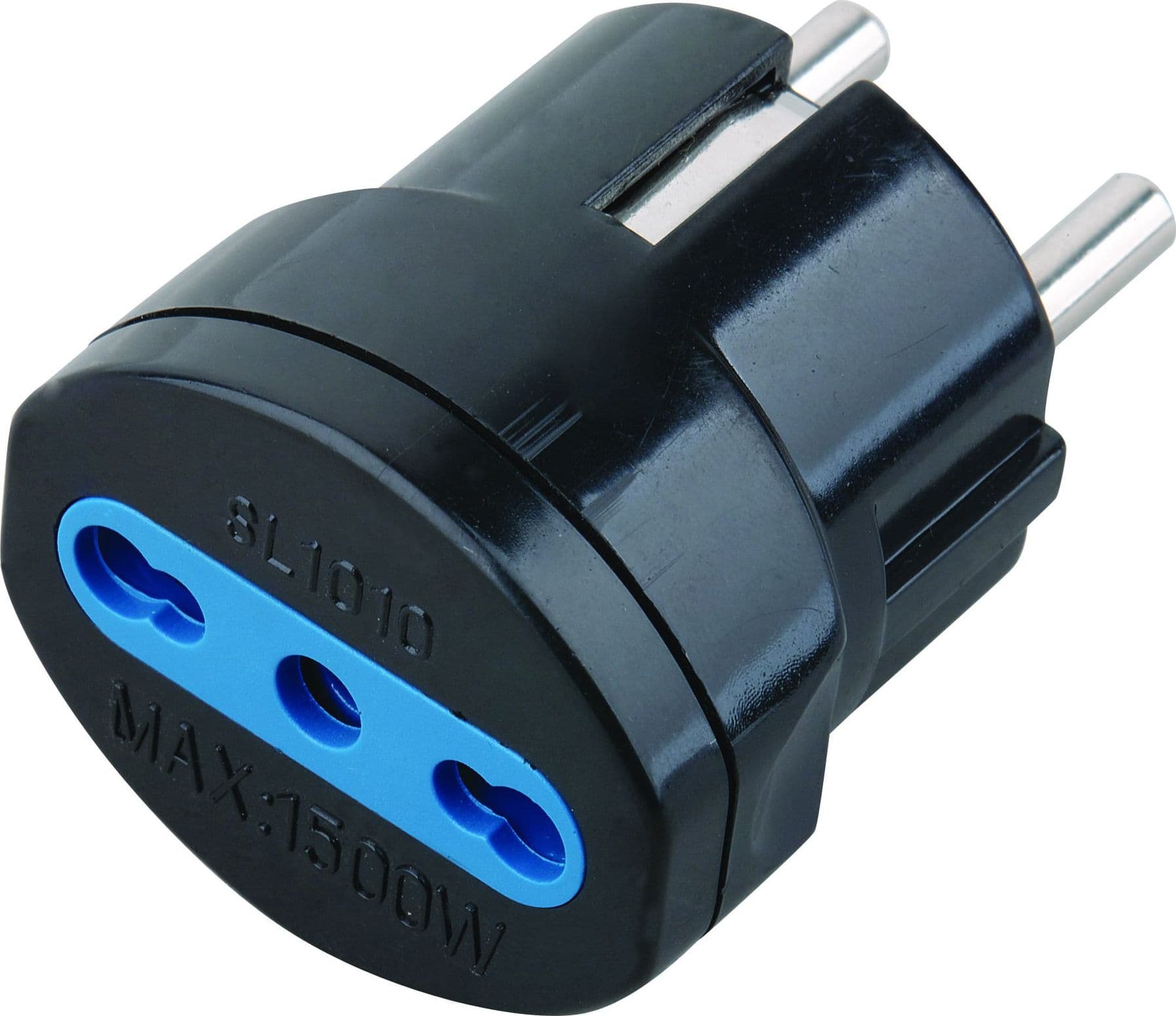 Adattatore spina Schuko a presa 10/16A Nero - 11