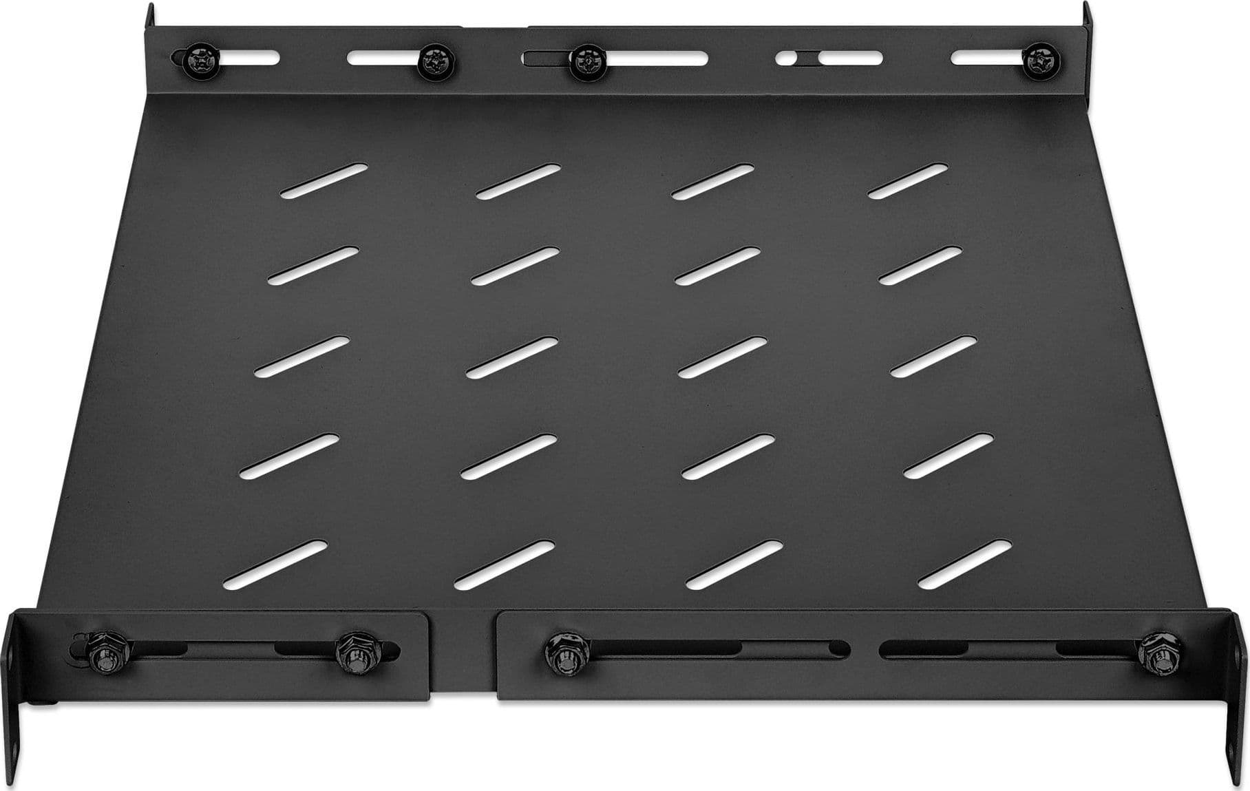 Mensola 19'' fissa con Profondit&agrave Regolabile da 350 a 550 mm 1U Nero - 13