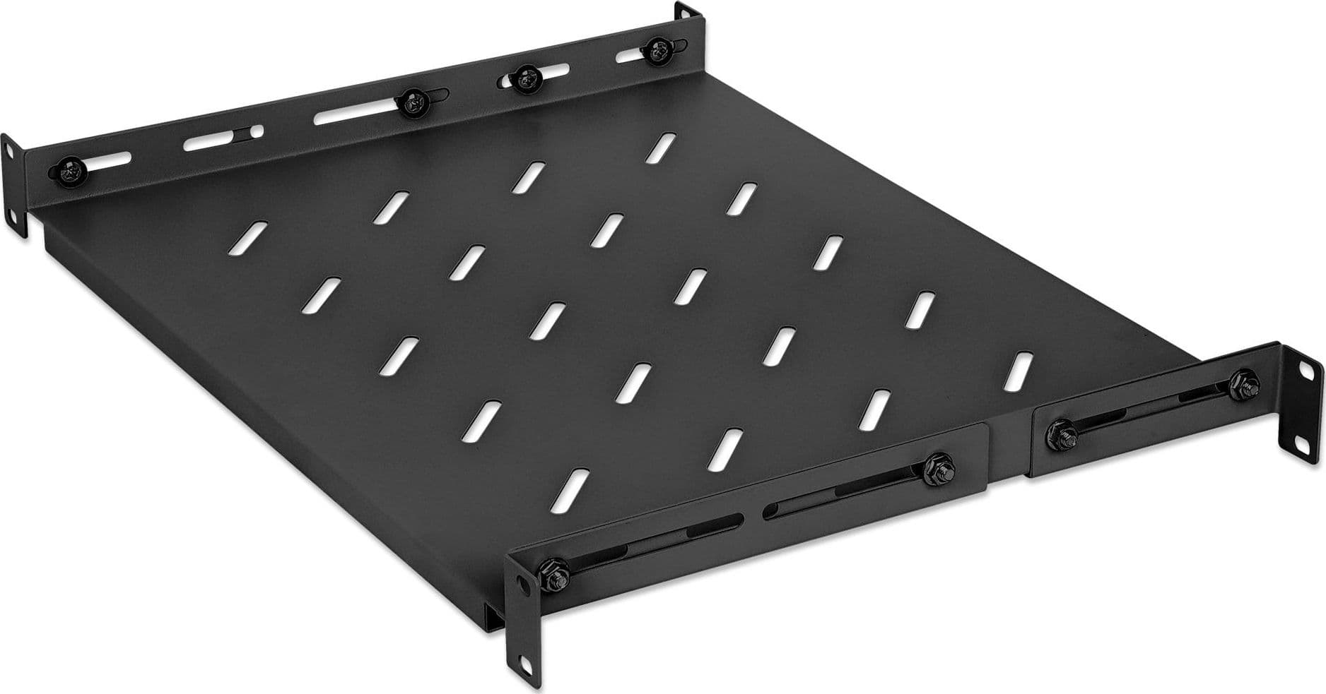 Mensola 19'' fissa con Profondit&agrave Regolabile da 350 a 550 mm 1U Nero - 14