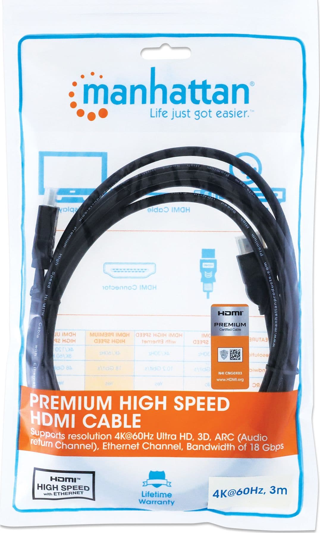 Cavo HDMI High Speed con Ethernet Premium 3 metri - 7