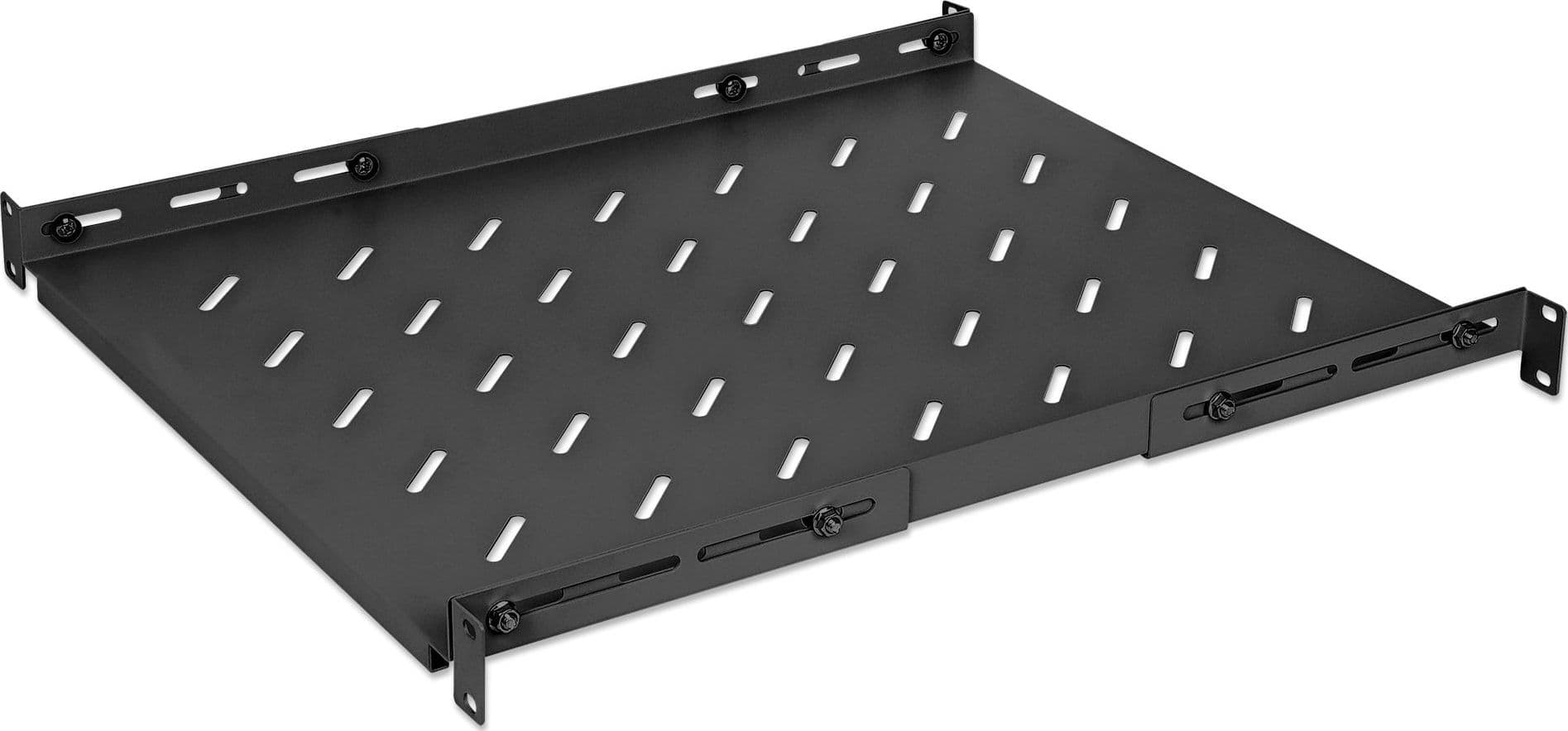 Mensola 19'' fissa con Profondit&agrave Regolabile da 550 a 750 mm 1U Nero - 11