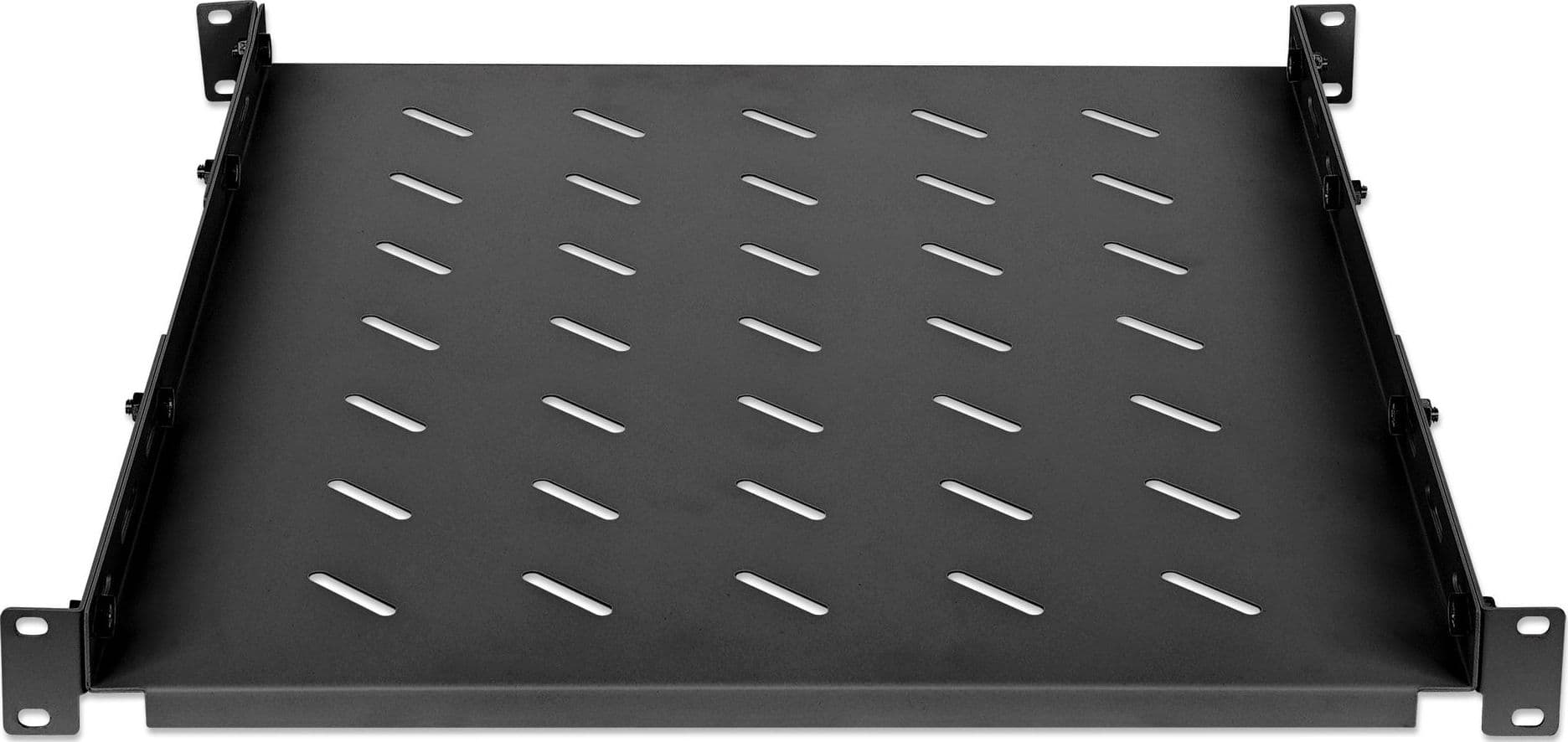 Mensola 19'' fissa con Profondit&agrave Regolabile da 550 a 750 mm 1U Nero - 16