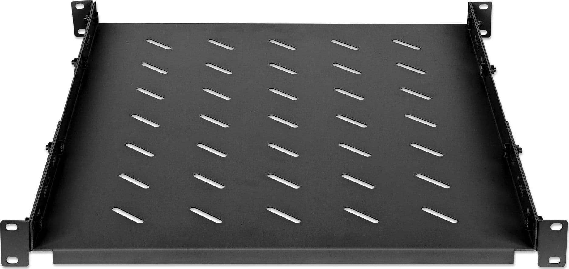 Mensola 19'' fissa con Profondit&agrave Regolabile da 550 a 750 mm 1U Nero - 8