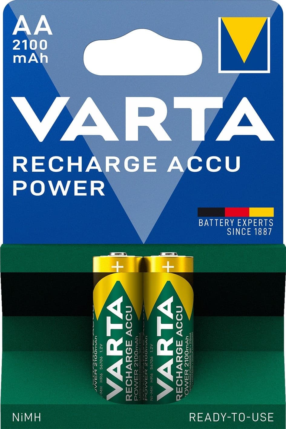 Blister 2 Batterie Ricaricabili Stilo AA 2100 mAh - 7