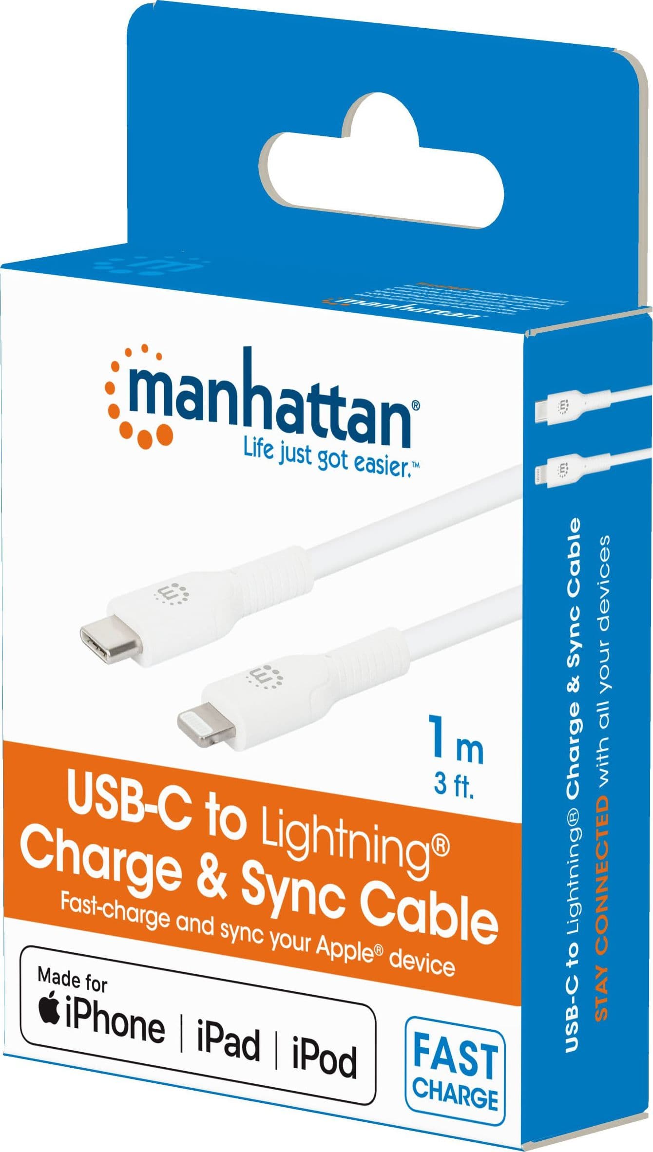 Cavo di Ricarica e Sincronizzazione USB-C&trade a Lightning&reg 1m, Bianco - 9