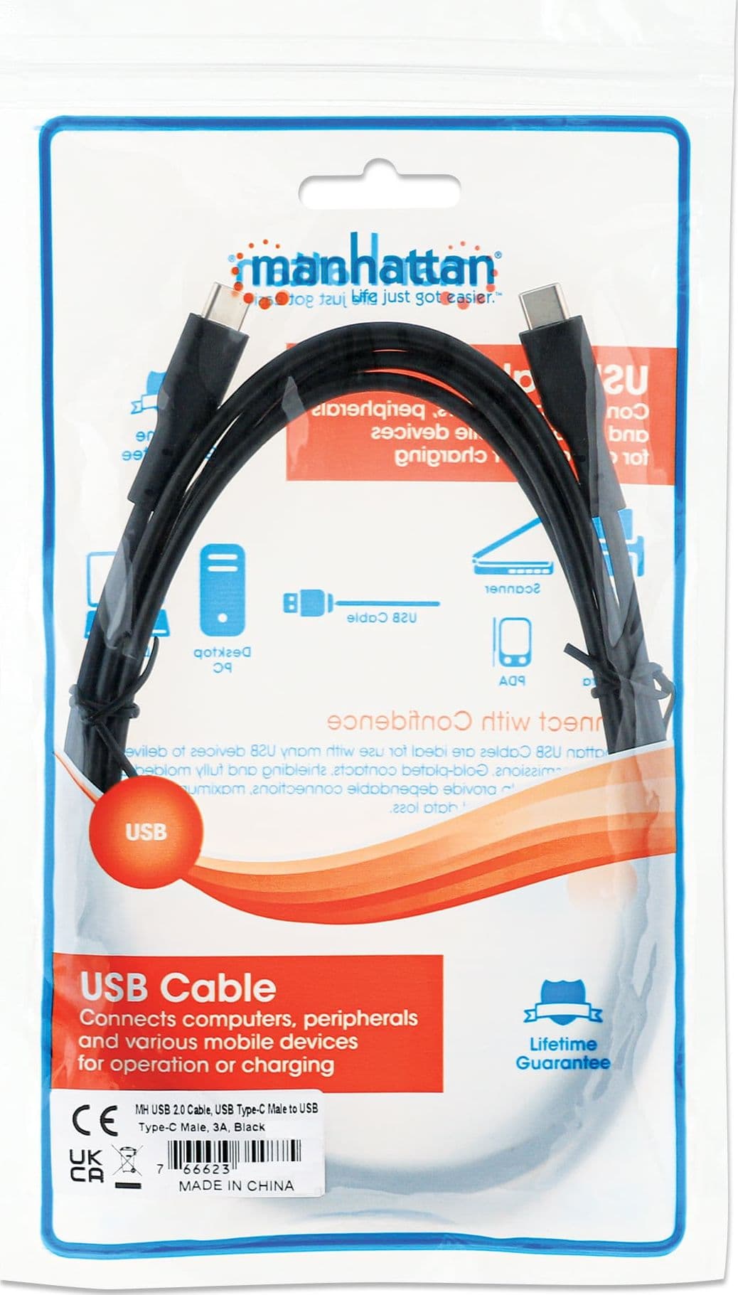 Cavo USB-C&trade Maschio/Maschio USB 2.0 3 metri Nero - 29