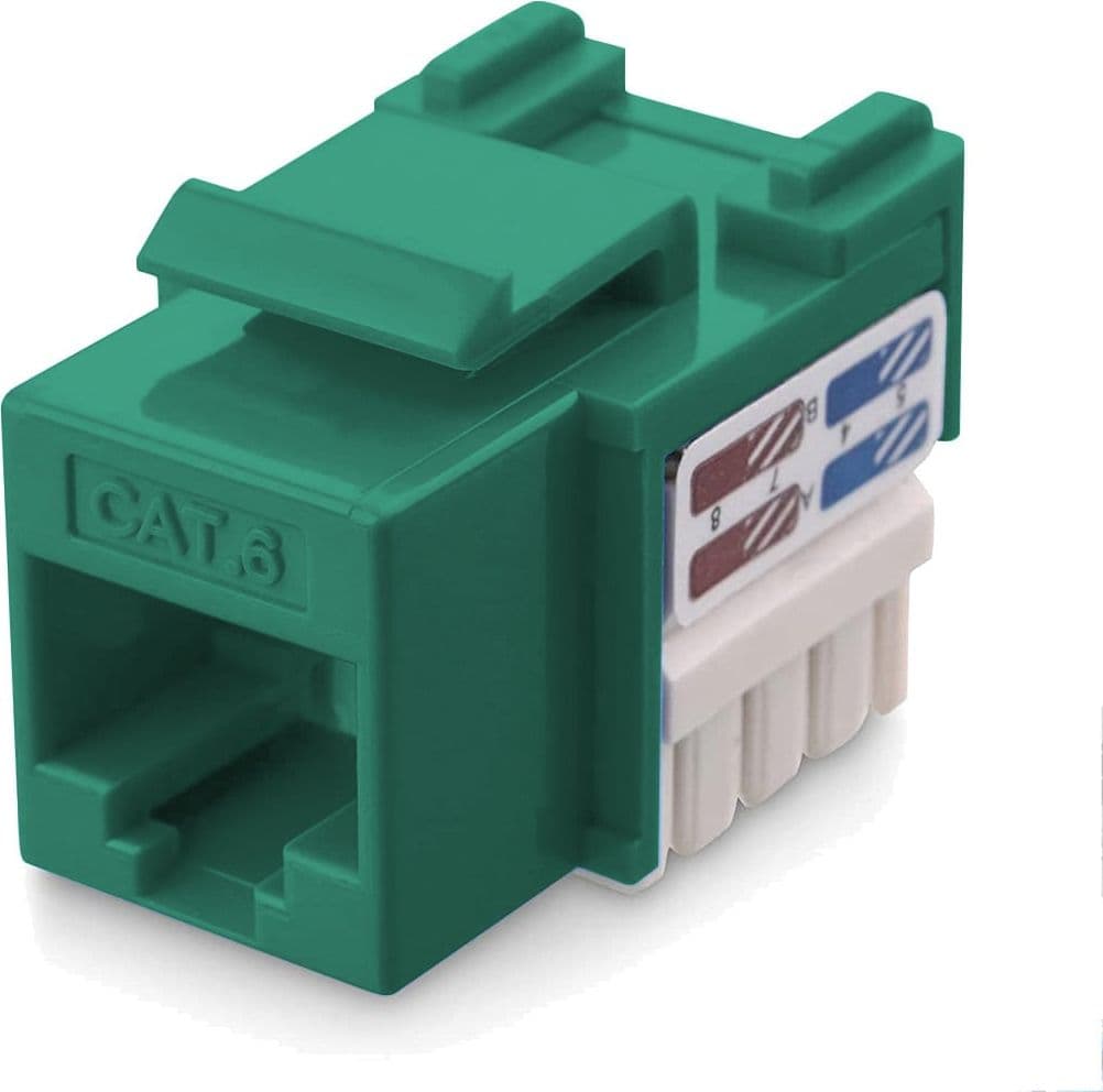 Frutto Keystone RJ45 Cat.6 UTP IDC 90&deg Verde - 11