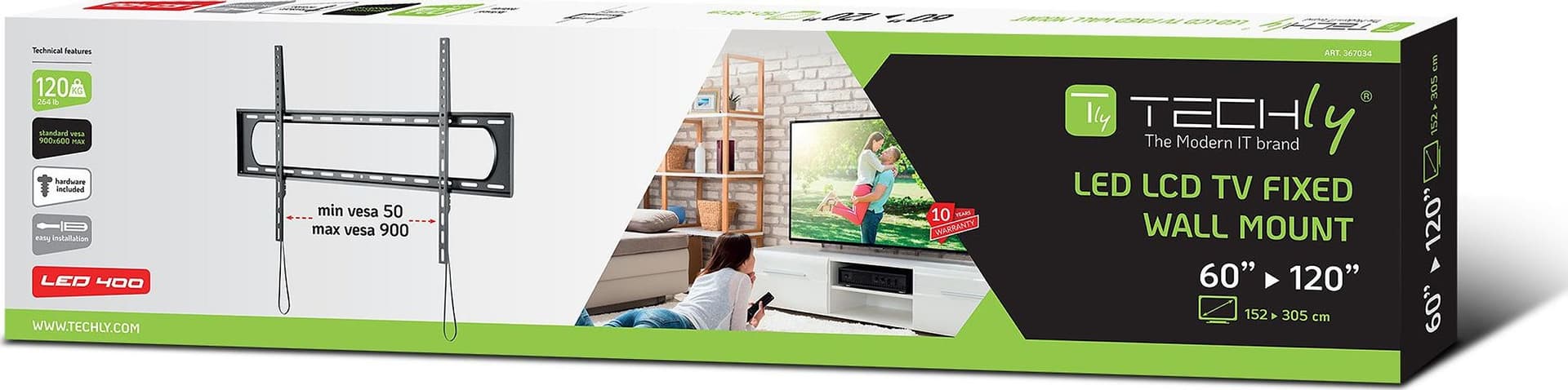 Staffa a Muro Fissa Slim TV LED LCD 60-120'' - 7
