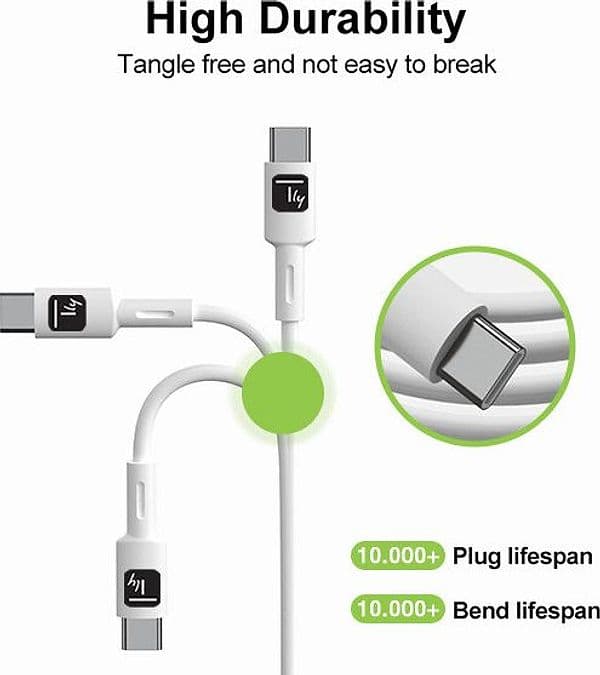 Cavo USB-C&trade Maschio/Maschio USB 2.0 2m Bianco - 9