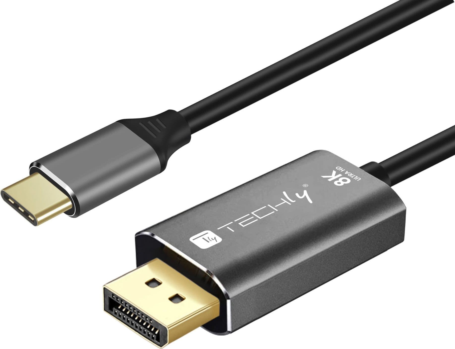 Cavo Adattatore USB-C&trade 3.2 a Displayport 1.4 8K@60Hz 1,8 m - 12