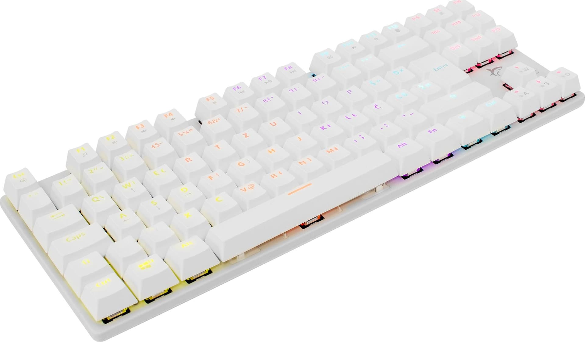 Tastiera Gaming Meccanica USB Anti Ghosting Retroilluminazione LED RGB 87 Tasti Bianco, COMMANDOS - 13