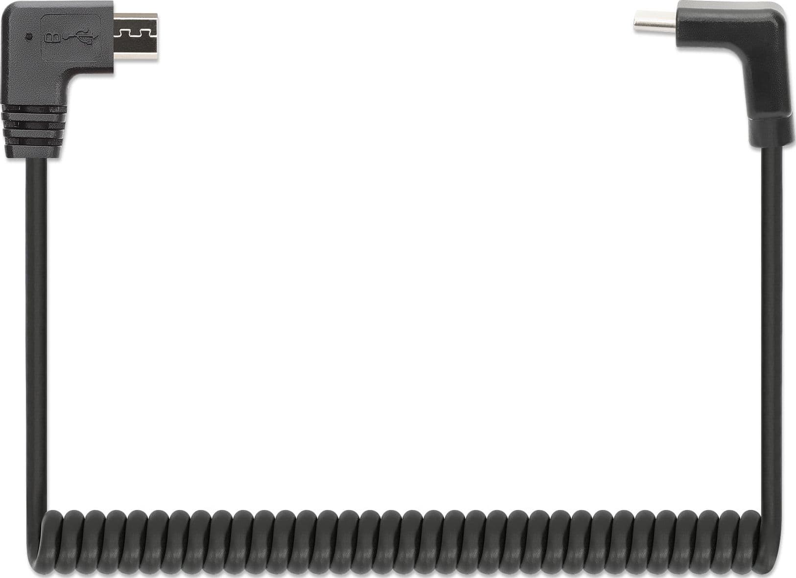 Cavo di Ricarica USB-C&trade a Micro-USB 1m Spiralato Nero - 14