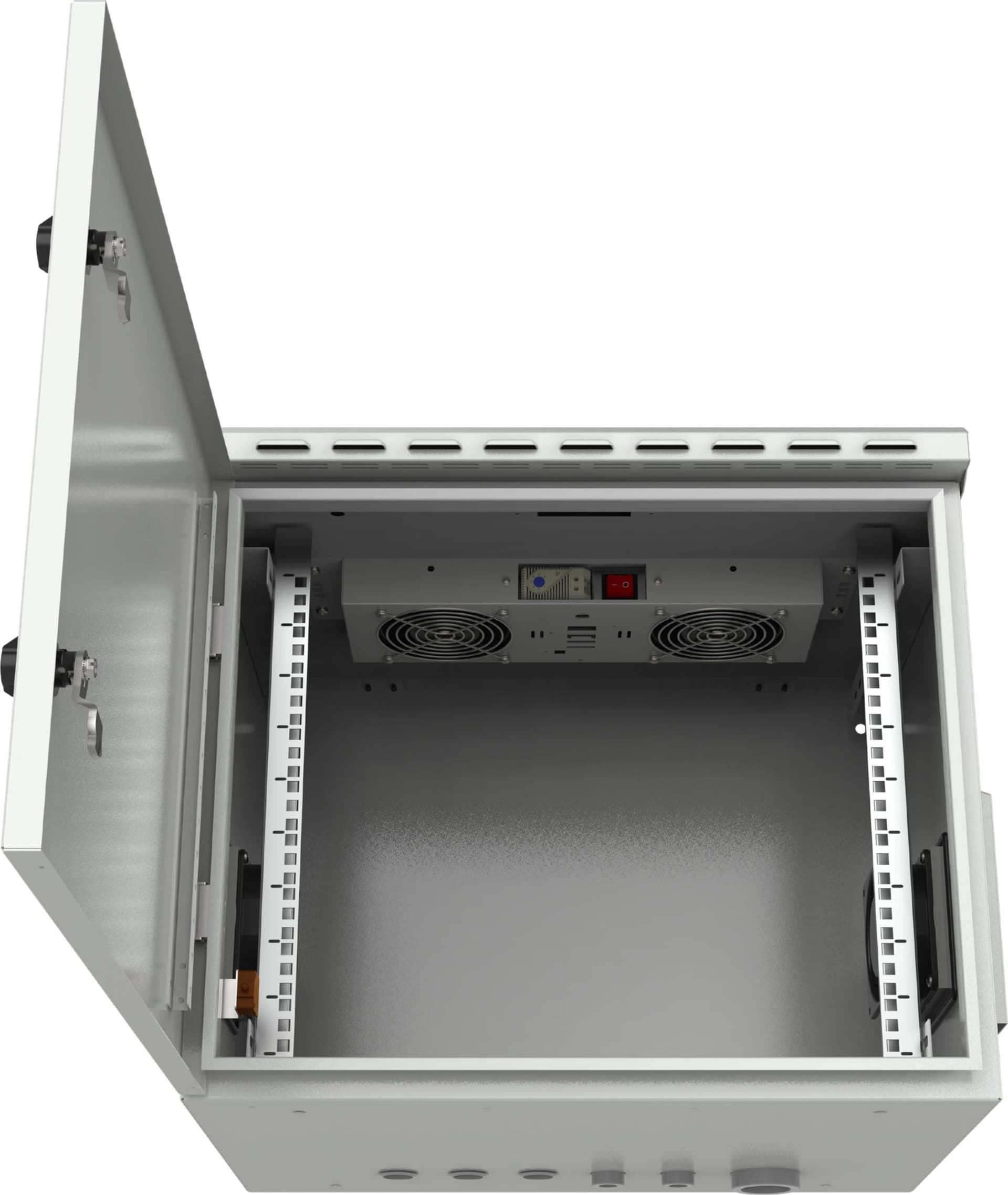 Kit di Ventilazione a Soffitto per Rack 19'' IP55 2 Ventole Grigio - 7
