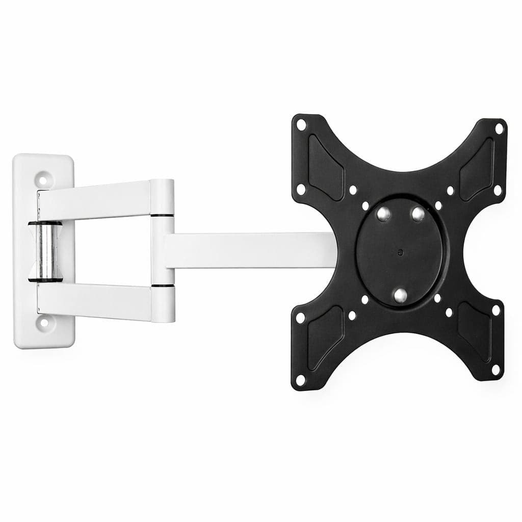 Supporto a Muro per TV LED LCD 19-37'' Inclinabile 3 Snodi Bicolor Bianco Nero - 18