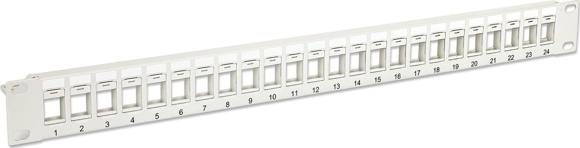 Pannello Patch Modulare Senza Frutti 24 Posti 1U Grigio - 12
