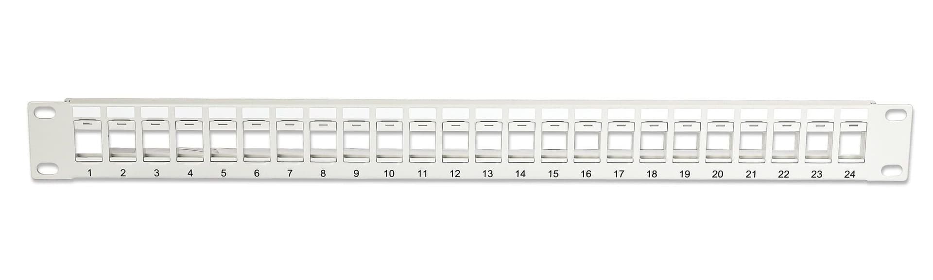 Pannello Patch Modulare Senza Frutti 24 Posti 1U Grigio - 10