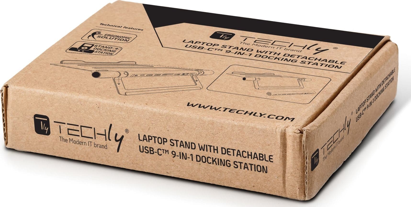 Docking Station USB-C&trade 9 in 1 Hub USB3.2 Stand per Notebook Pieghevole - 13