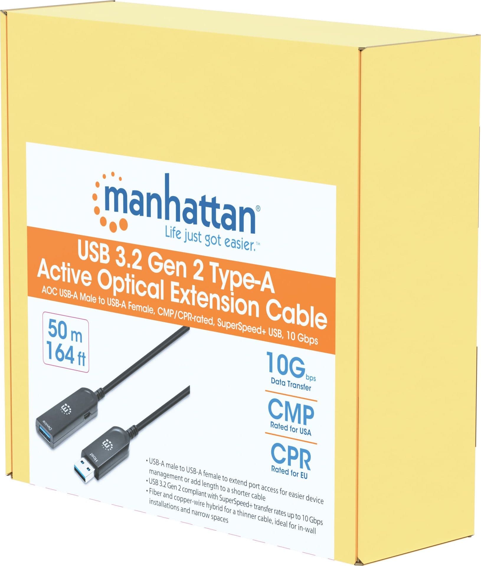 Cavo Ottico Attivo USB 3.2 Gen 2 SuperSpeed+ Active Optical Cable USB A M/F 50 metri - 11