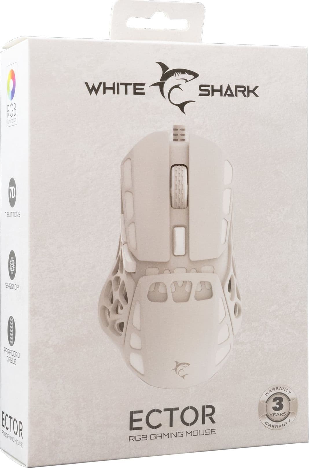 Mouse Ottico USB Gaming 7200 Dpi Retroilluminazione LED RGB Bianco, ECTOR - 15