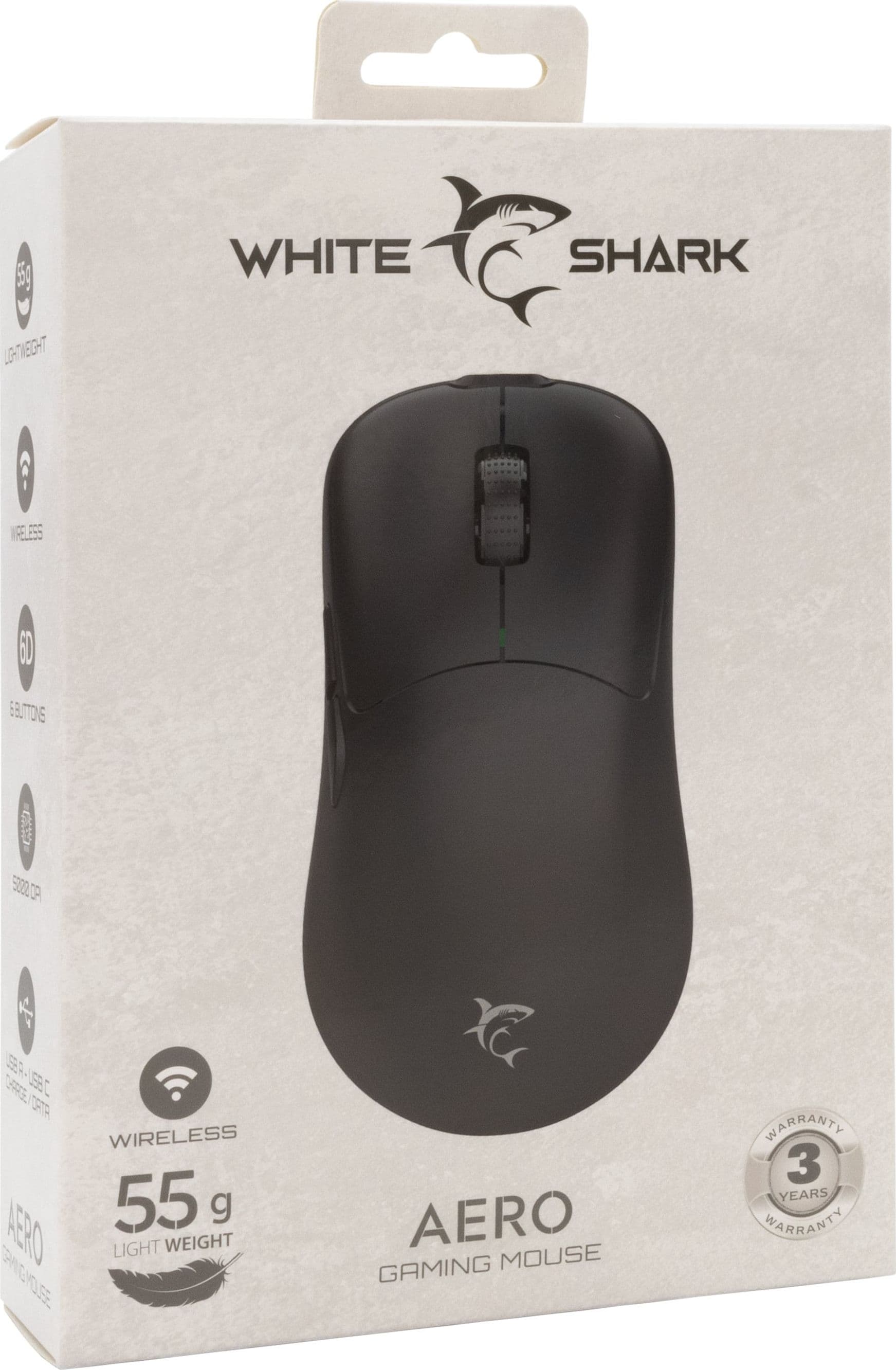 Mouse Ottico Wireless Gaming USB-C&trade 6400 dpi Nero, AERO - 15