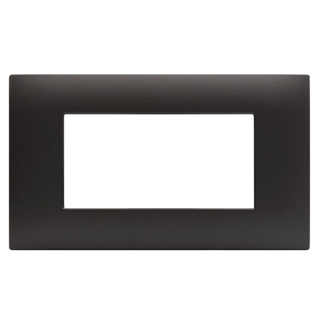 Placca Serie YOUNG 44 per Scatola Rettangolare 4 Moduli Grigio - 5