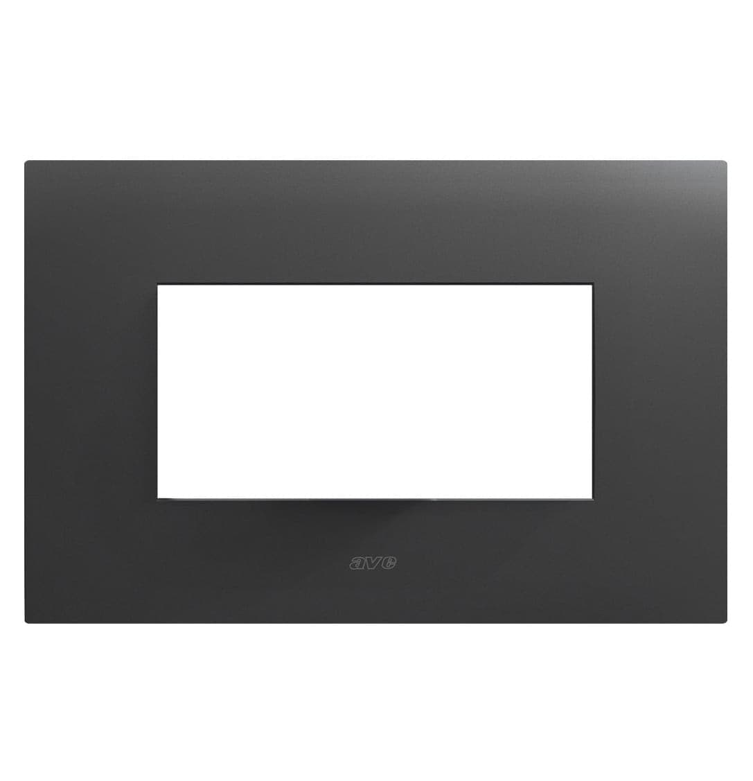 Placca Serie Smart44 in Metallo 4 Moduli Grigio - 3
