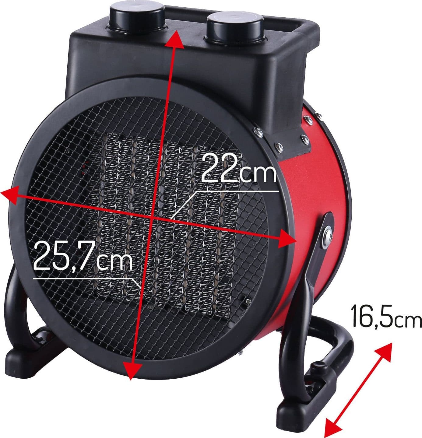 Riscaldatore Ceramico Industriale 2400W con Regolazione Angolo di Soffiaggio Verticale - 17