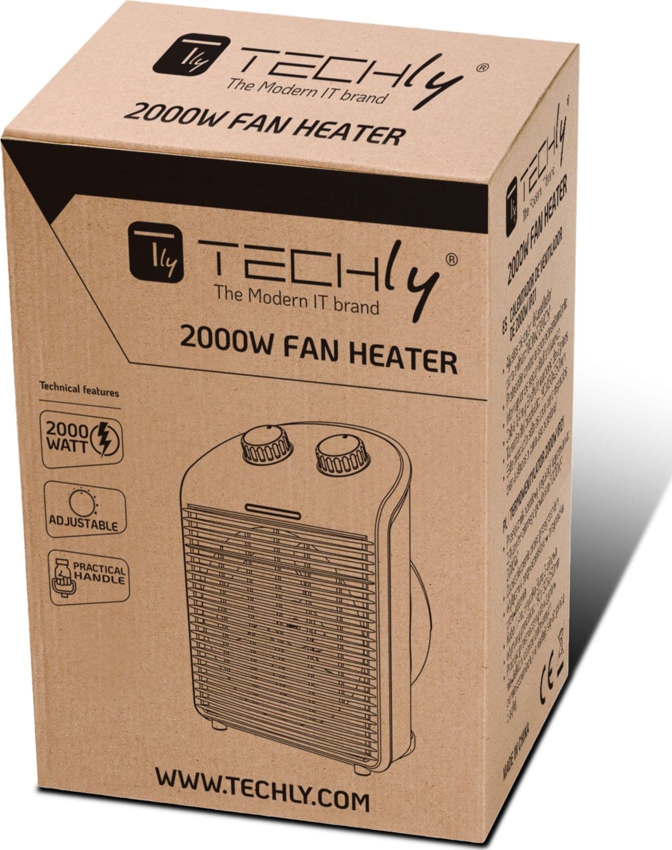 Termoventilatore Portatile 2 Regolazioni di Riscaldamento con Ventilazione IP21 2000W - 17