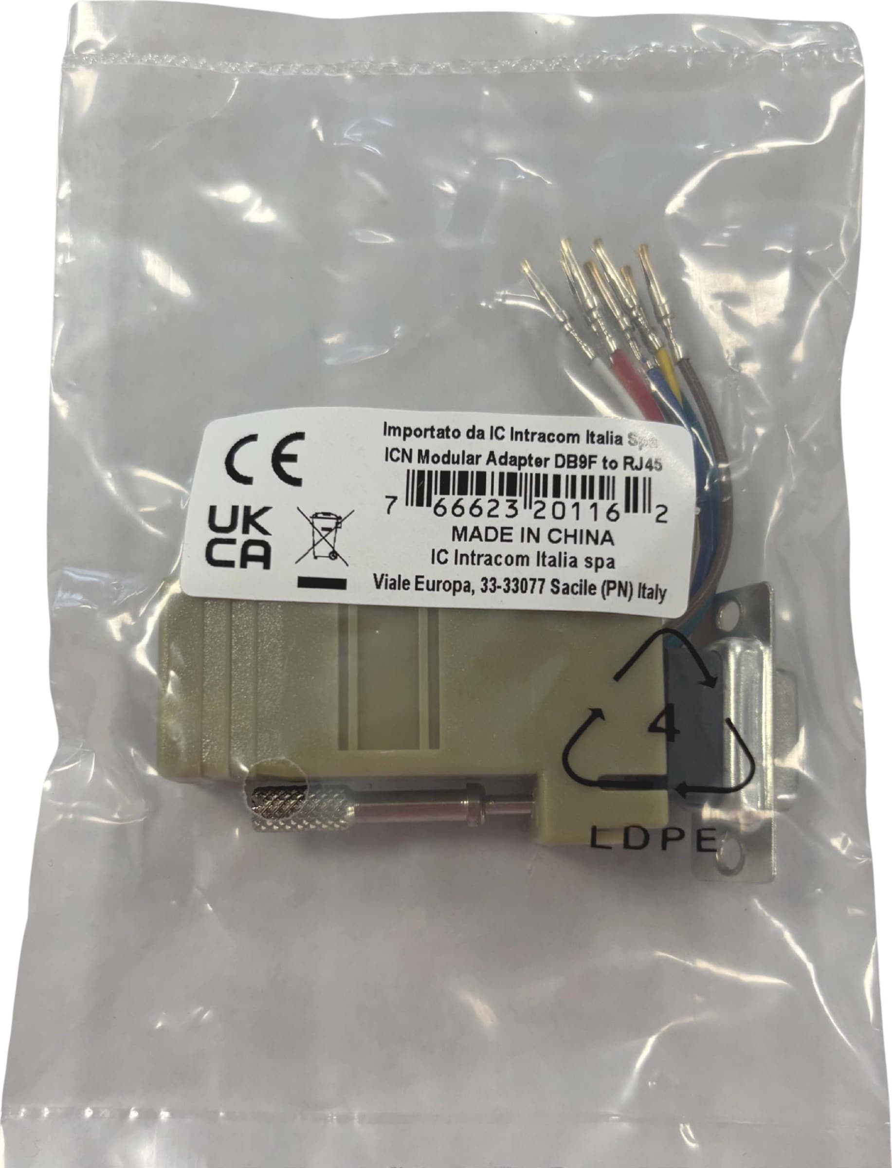 Adattatore Modulare DB 9p.F / RJ45 8 fili - 19
