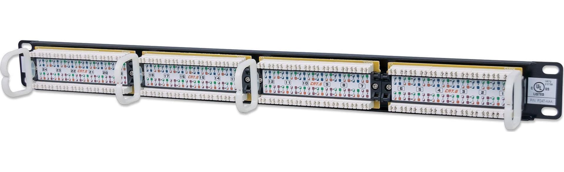 Pannello Patch UTP 24 posti RJ45 cat. 6 - 9