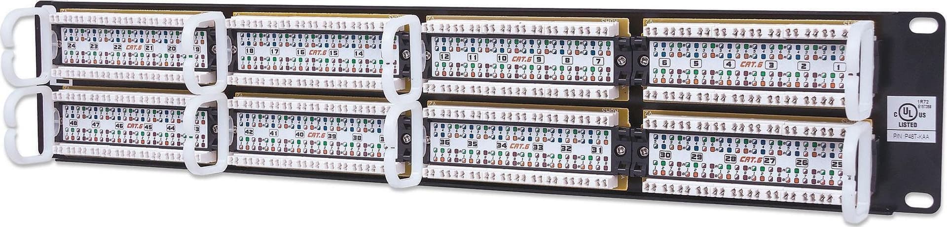 Pannello Patch UTP 48 posti RJ45 cat. 6 - 6