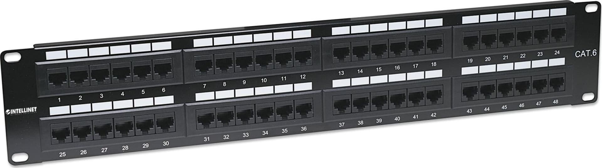 Pannello Patch UTP 48 posti RJ45 cat. 6 - 8