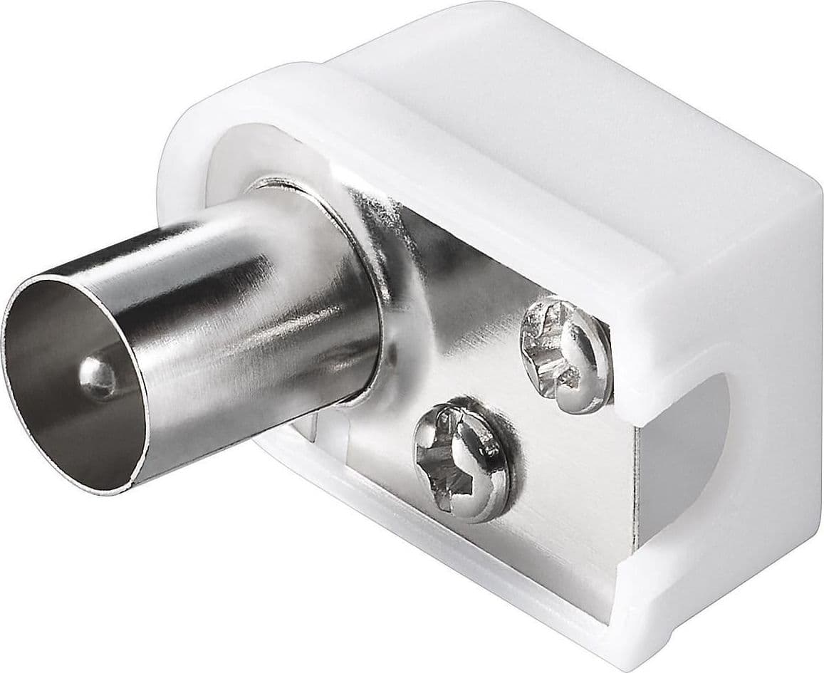 Connettore Cavo Antenna TV Maschio Angolato 9.5 mm - 2