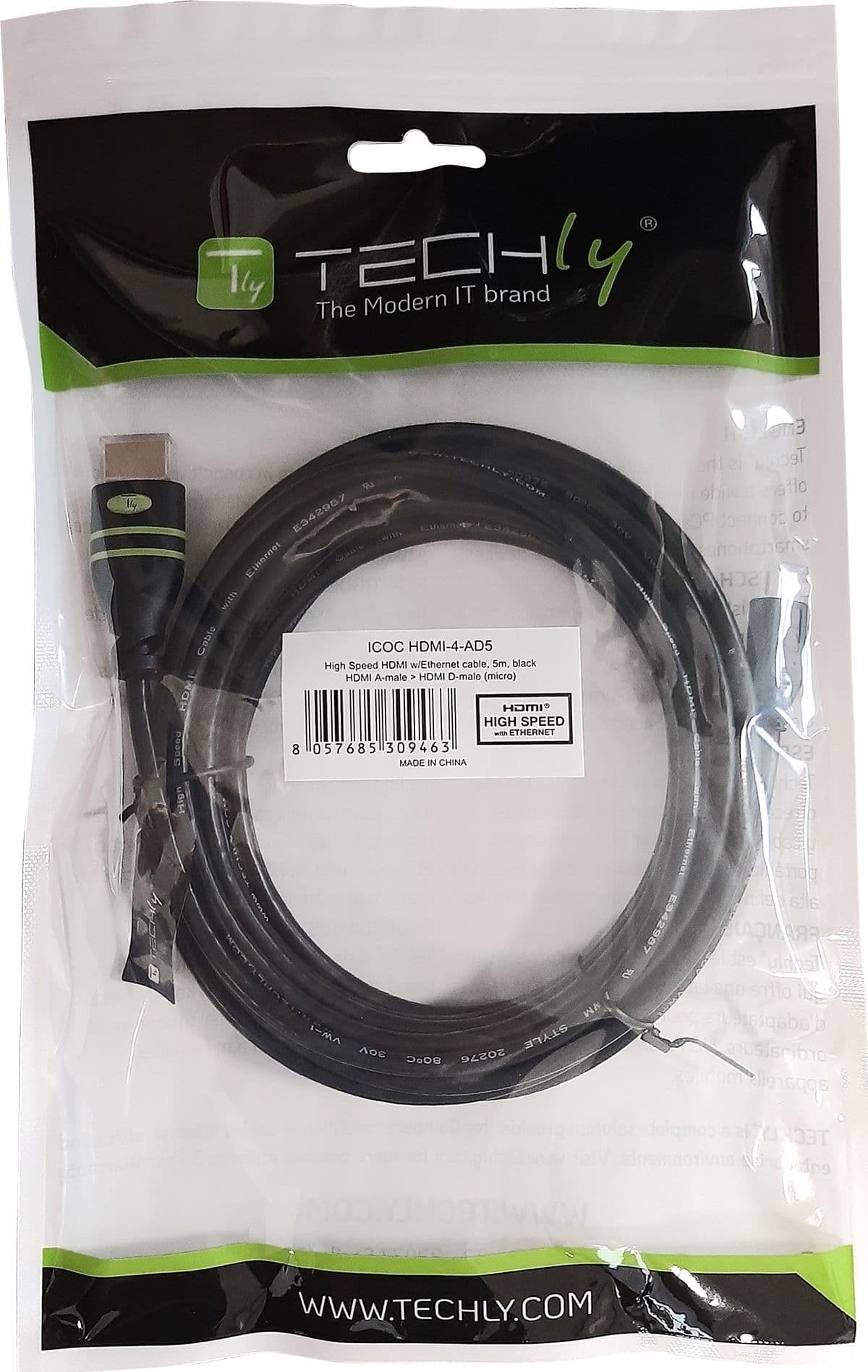 Cavo HDMI&trade Highspeed con Ethernet Channel 1.4 A M/ Micro D M, 3 m - 13