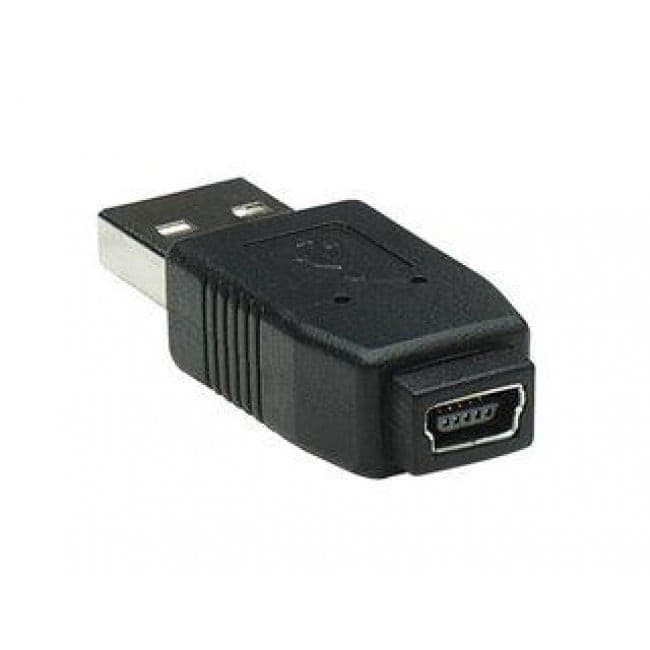 Adattatore Convertitore USB A Maschio a Mini B Femmina Nero - 12